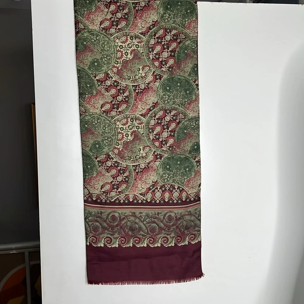 Christian Dior Monsieur Silk Wool Scarf Made in Italy 54” x 10.25”